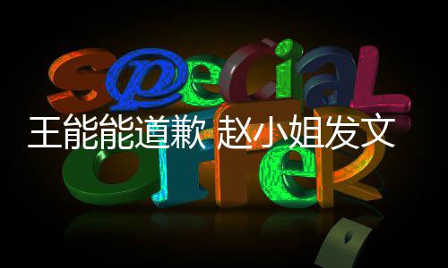 应歉 此结王能文回希望姐发能道赵小这件事就束