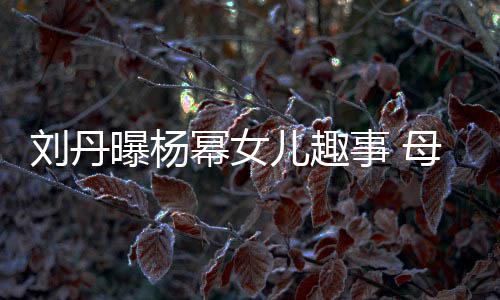 幂女母亲母刘丹给祖儿趣节小糯米曝杨事 送画