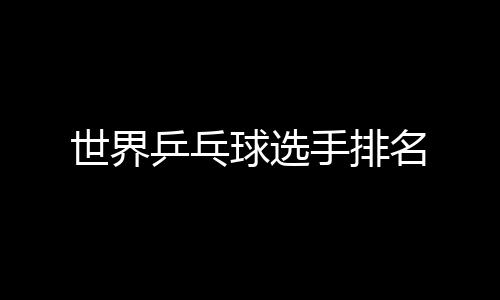 名球选乒乓世界手排