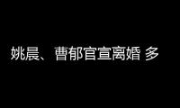 姚晨、曹郁官宣离婚 多年前已结束婚姻关系