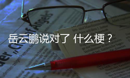 爆红么梗岳云岳云鹏了 对了出自为节目鹏说 什说对什么什么
