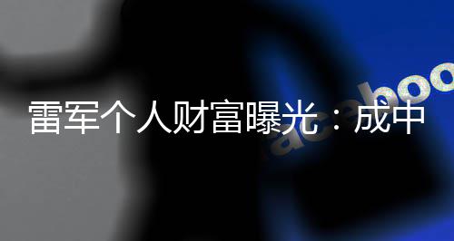 雷军企业个人财富成财富家中国增长最多曝光