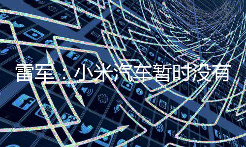 米汽有进雷军国市车暂场的小入美计划时没