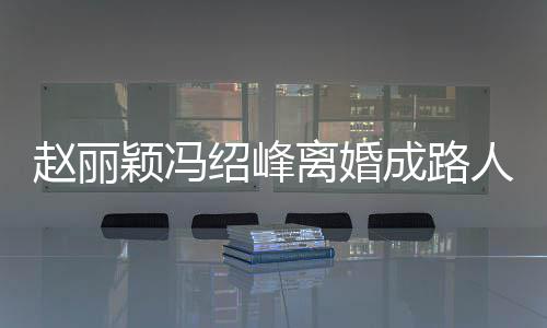 颖冯离婚两人割成路产分网曝人 赵丽正在做财绍峰